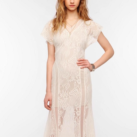 Urban Outfitters Dresses & Skirts - ERA by Kymerah lace mesh paisley maxi dress + slip